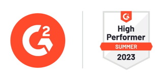 G2 Logo and High Performer 2023 Medal