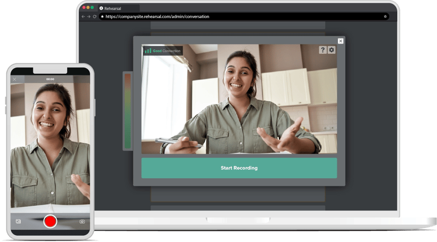 Rehearsal recording on laptop & phone